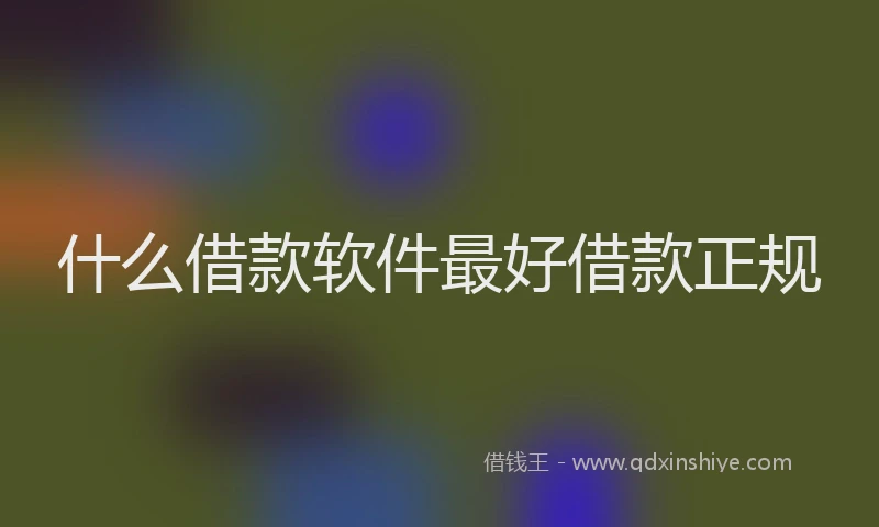 什么借款软件最好借款正规