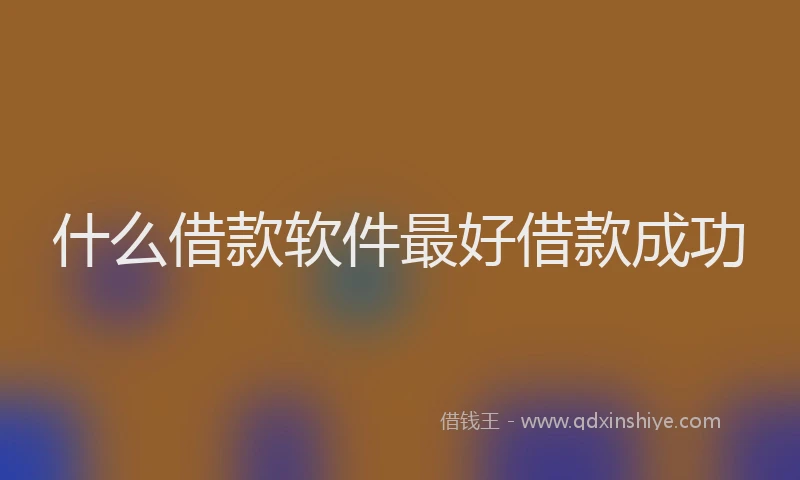 什么借款软件最好借款成功