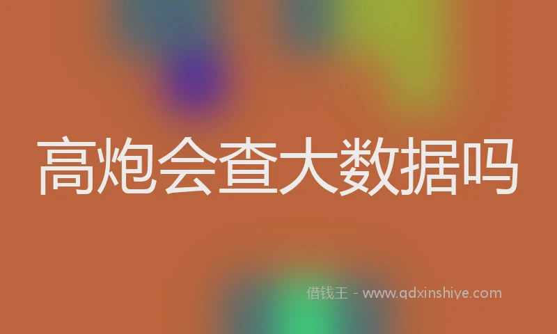 高炮会查大数据吗
