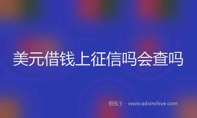 美元借钱上征信吗会查吗