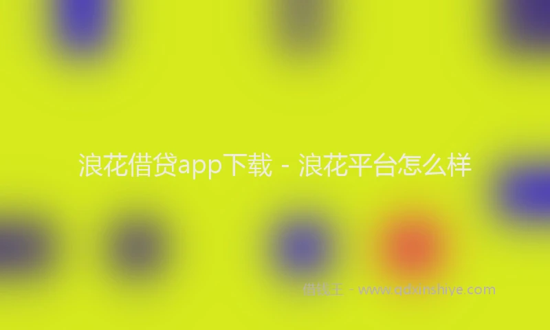 浪花借贷app下载 - 浪花平台怎么样