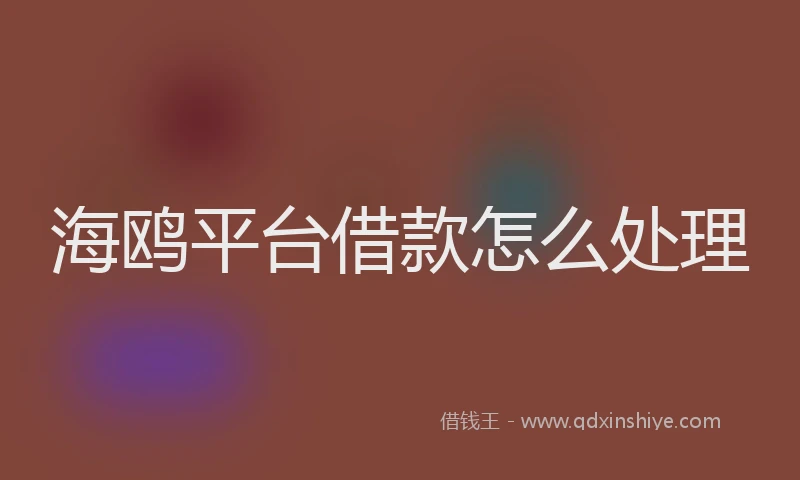 海鸥平台借款怎么处理