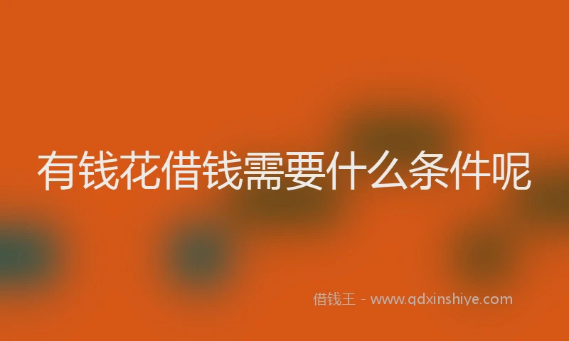 有钱花借钱需要什么条件呢