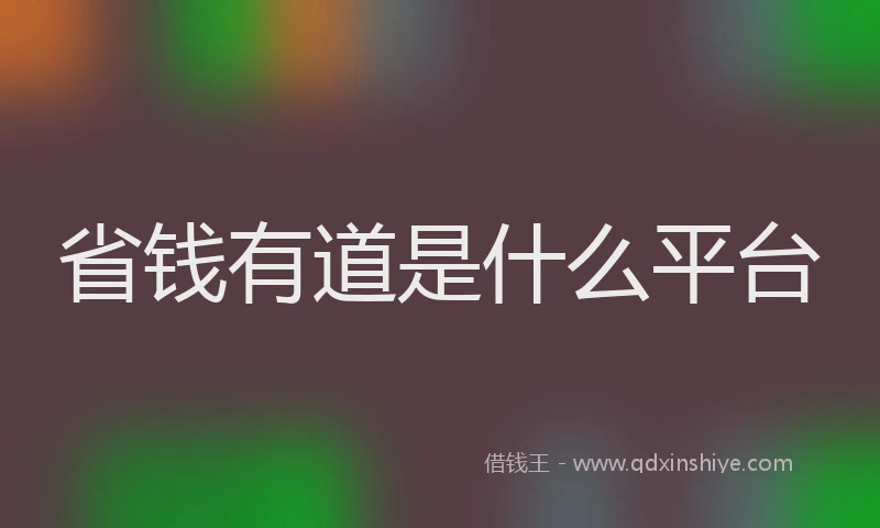 省钱有道是什么平台