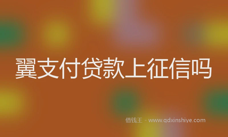 翼支付贷款上征信吗