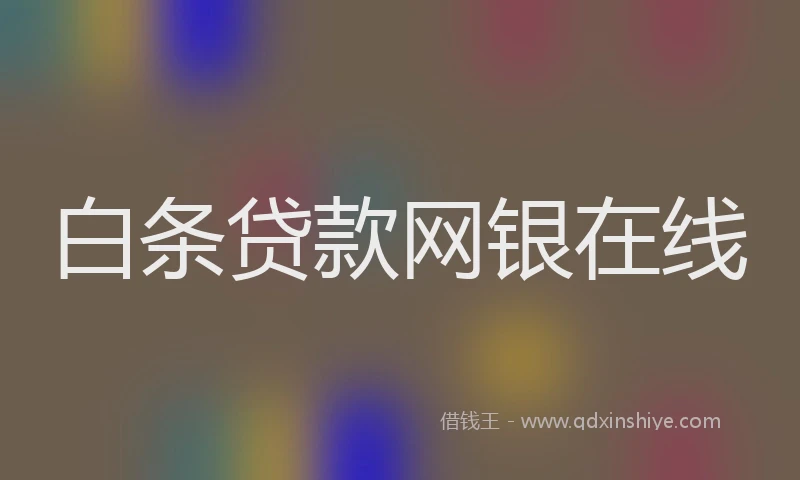 白条贷款网银在线