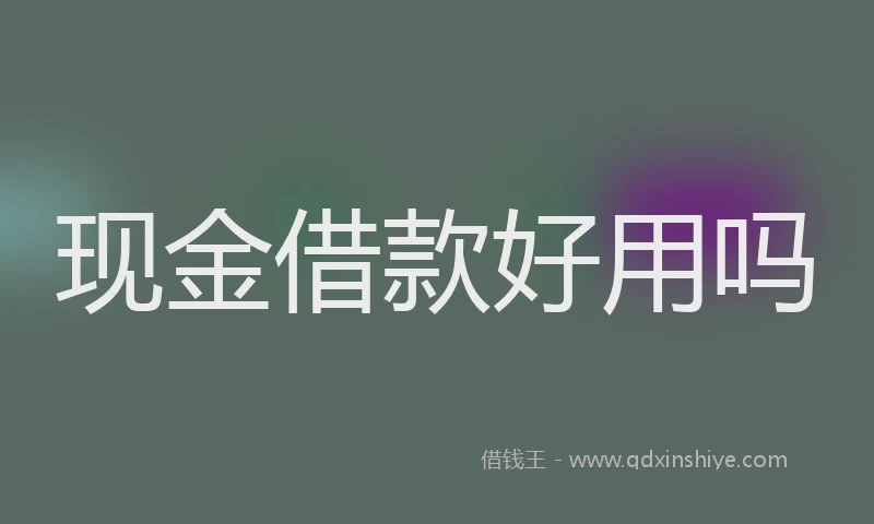 现金借款好用吗