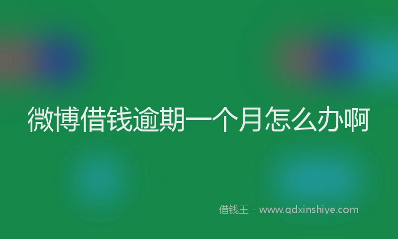微博借钱逾期一个月怎么办啊