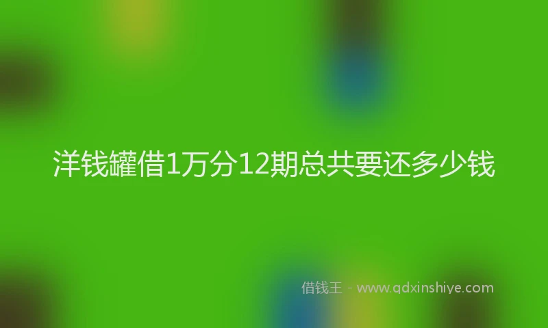 洋钱罐借1万分12期总共要还多少钱