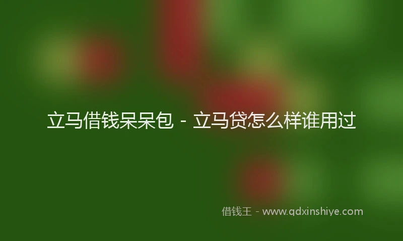 立马借钱呆呆包 - 立马贷怎么样谁用过