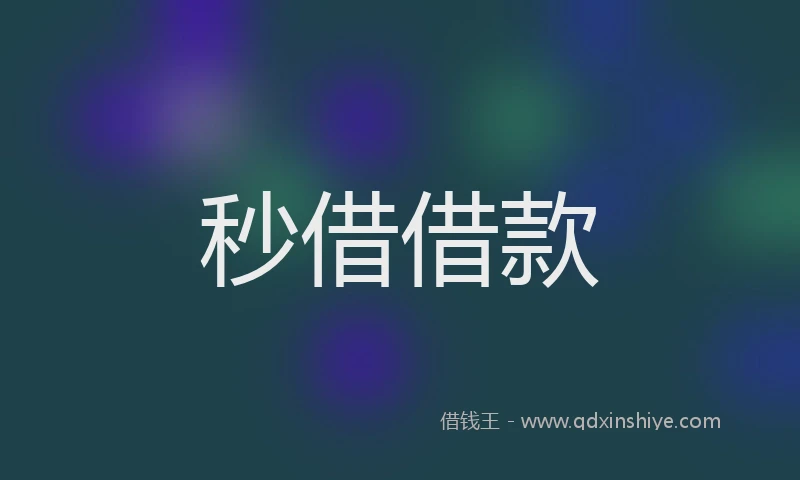 秒借借款