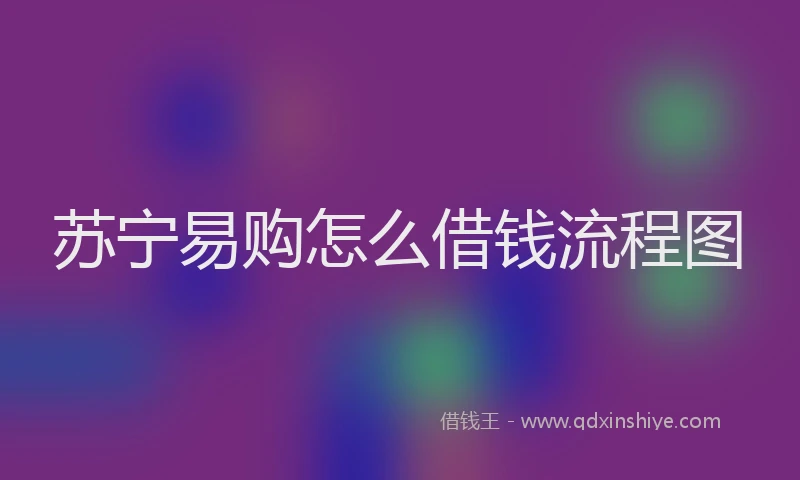 苏宁易购怎么借钱流程图