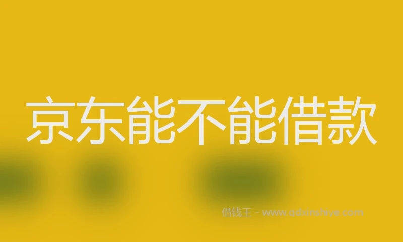 京东能不能借款