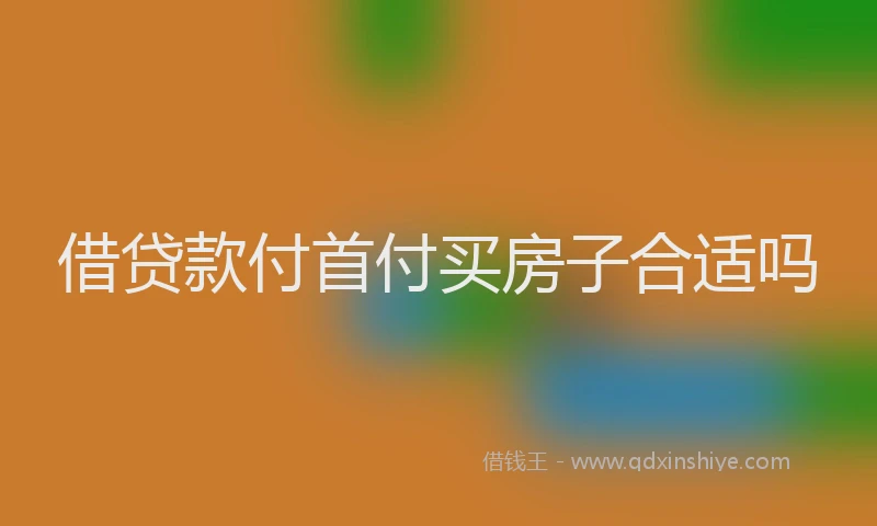 借贷款付首付买房子合适吗