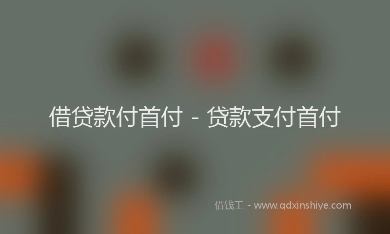 借贷款付首付 - 贷款支付首付