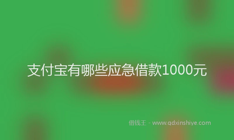 支付宝有哪些应急借款1000元