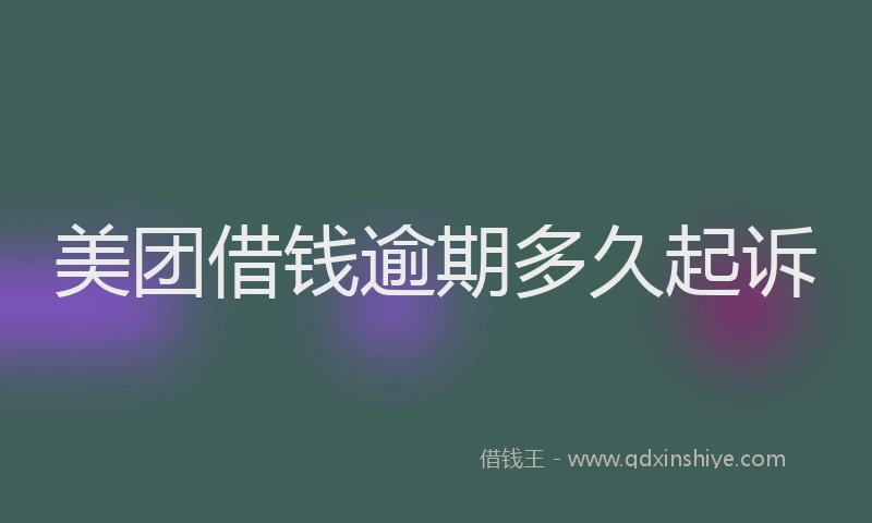 美团借钱逾期多久起诉