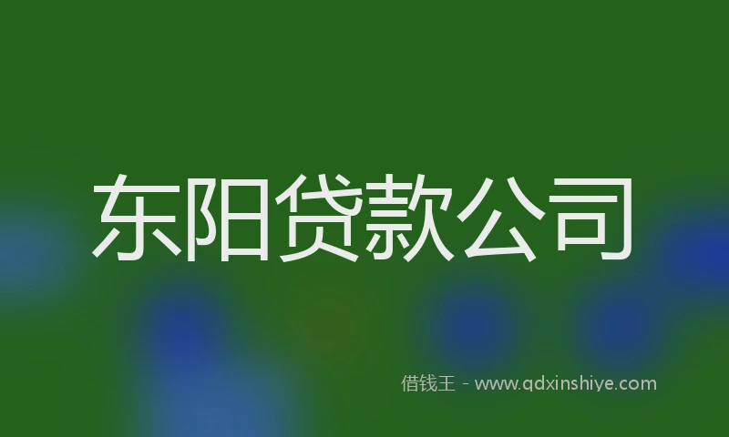 东阳贷款公司
