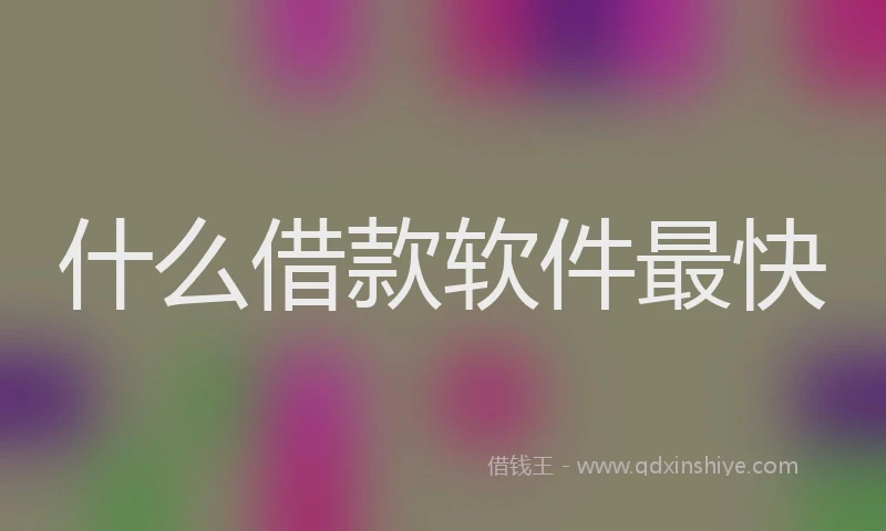 什么借款软件最快
