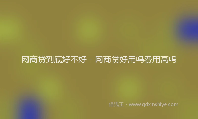 网商贷到底好不好 - 网商贷好用吗费用高吗