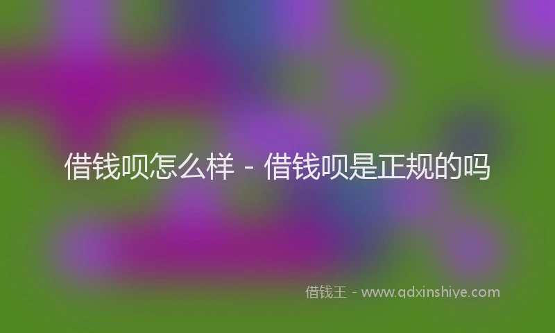 借钱呗怎么样 - 借钱呗是正规的吗