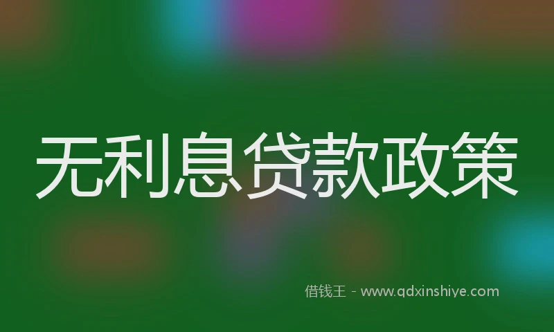 无利息贷款政策