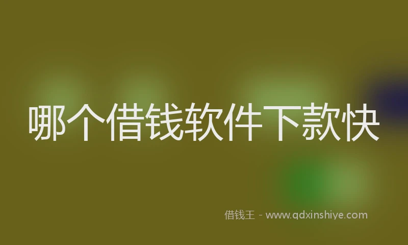 哪个借钱软件下款快