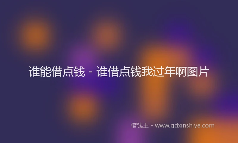 谁能借点钱 - 谁借点钱我过年啊图片
