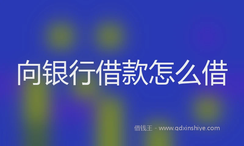 向银行借款怎么借