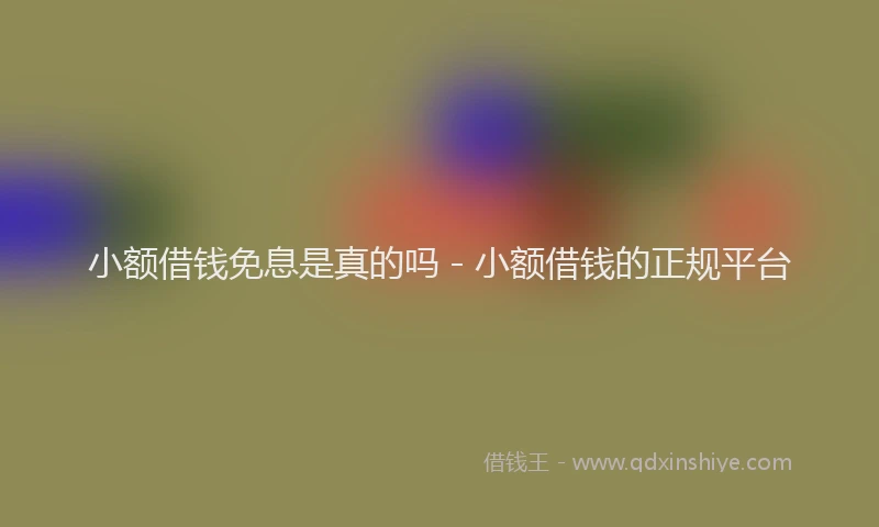 小额借钱免息是真的吗 - 小额借钱的正规平台