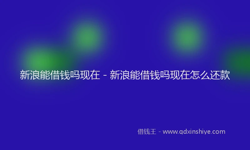 新浪能借钱吗现在 - 新浪能借钱吗现在怎么还款