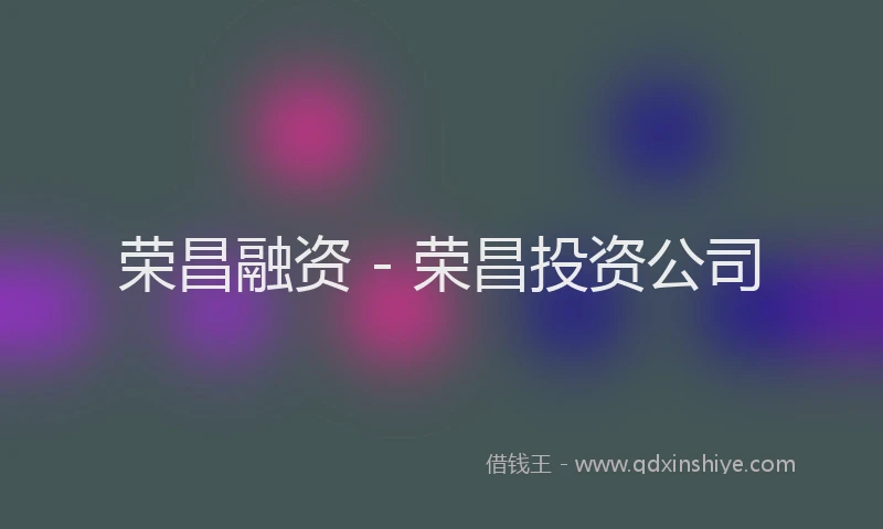 荣昌融资 - 荣昌投资公司
