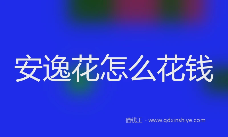 安逸花怎么花钱