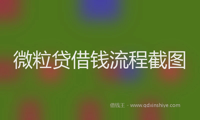 微粒贷借钱流程截图
