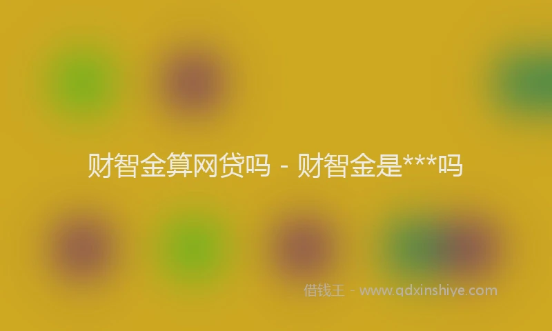 财智金算网贷吗 - 财智金是***吗