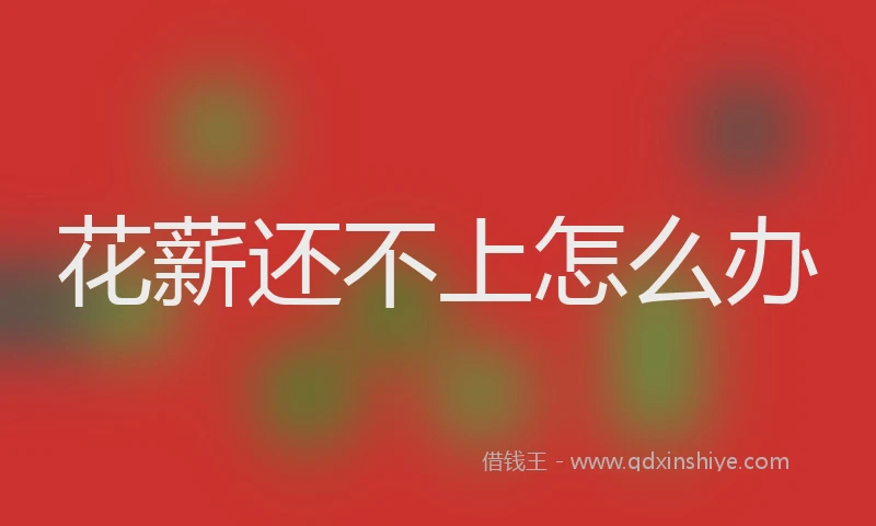 花薪还不上怎么办