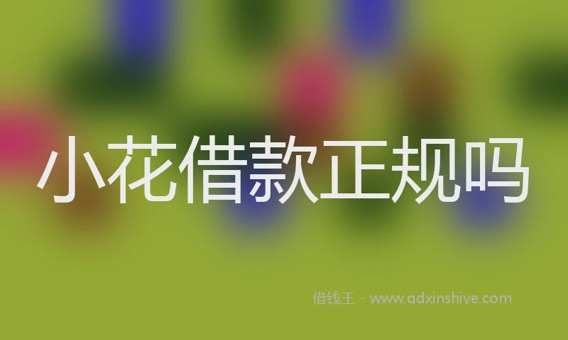 小花借款正规吗