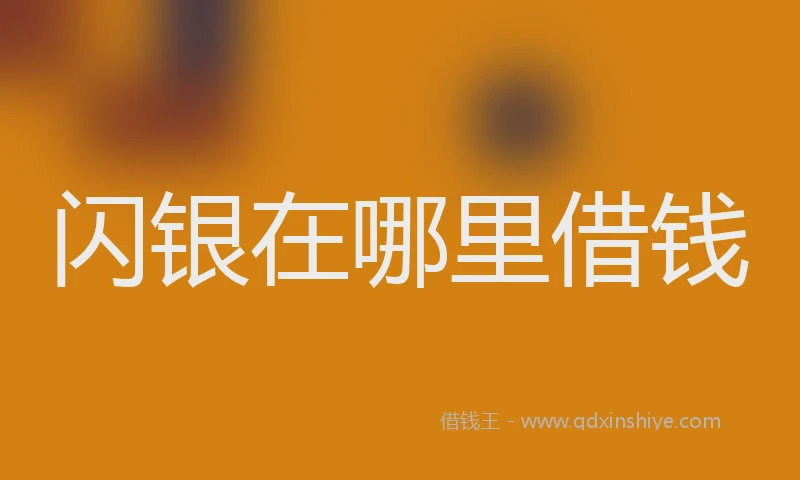 闪银在哪里借钱