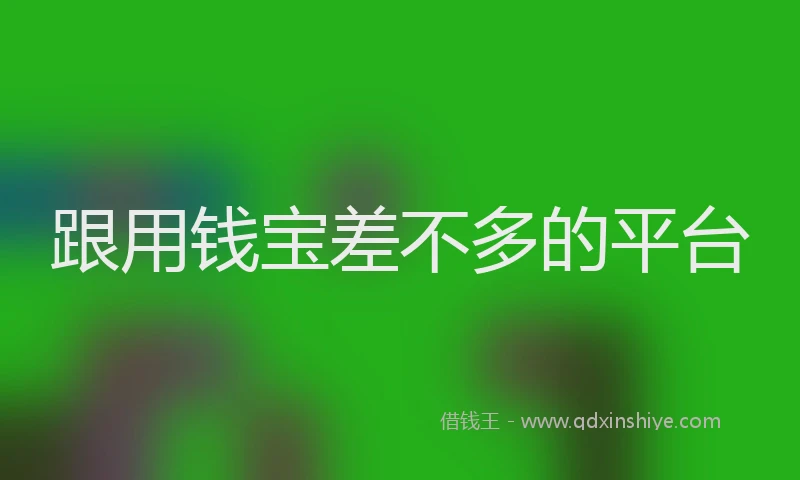 跟用钱宝差不多的平台