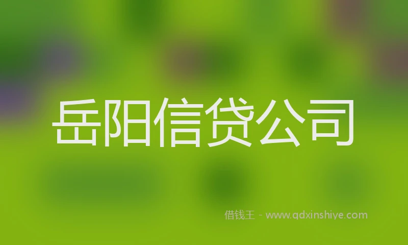 岳阳信贷公司