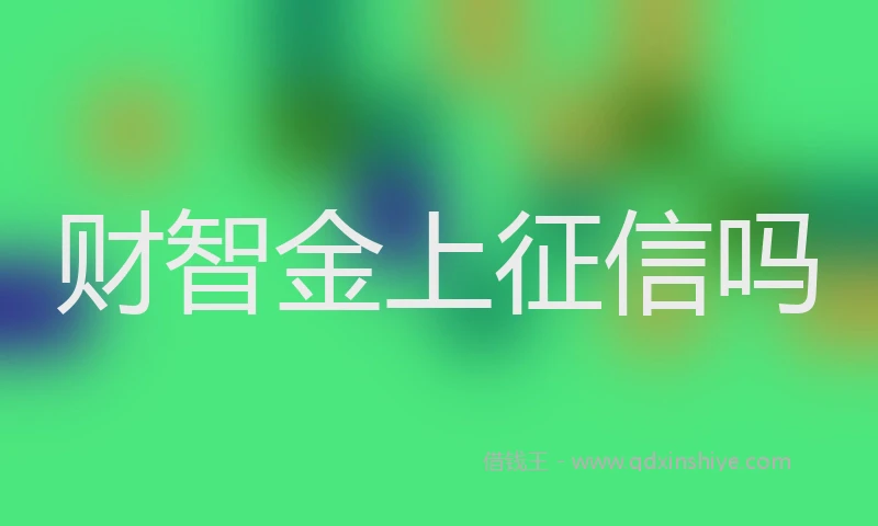 财智金上征信吗