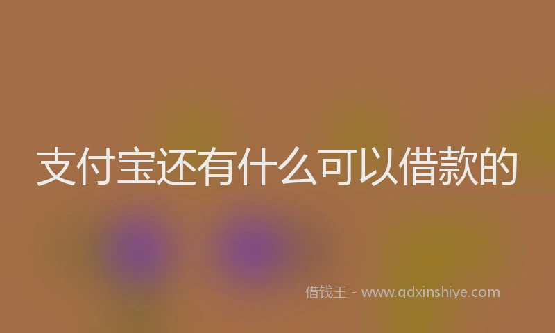 支付宝还有什么可以借款的
