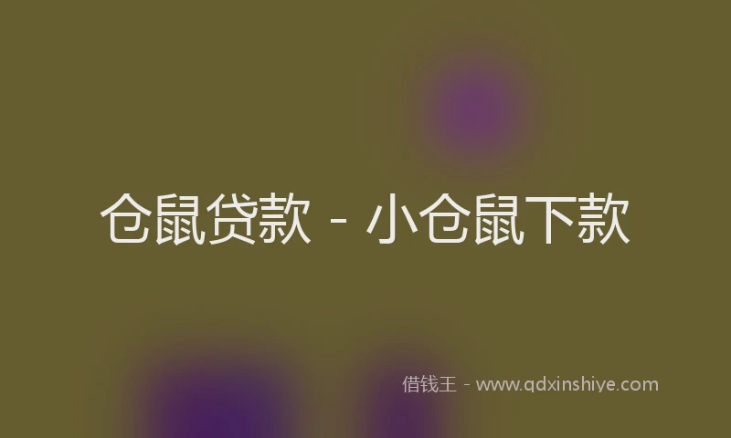 仓鼠贷款 - 小仓鼠下款