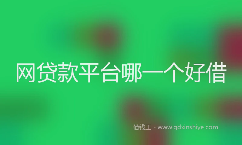 网贷款平台哪一个好借