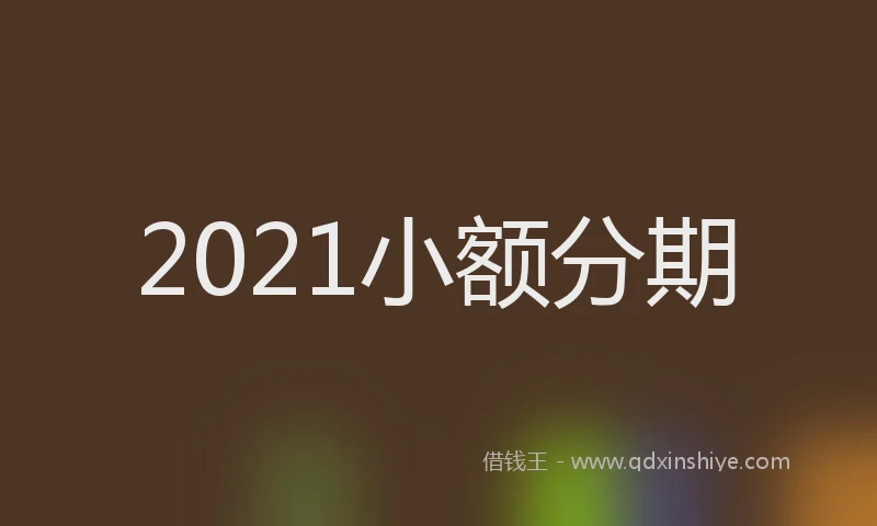 2021小额分期