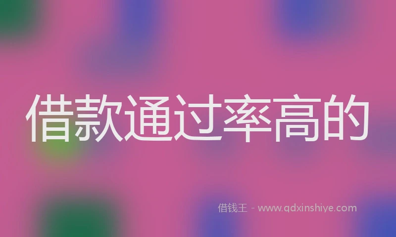 借款通过率高的