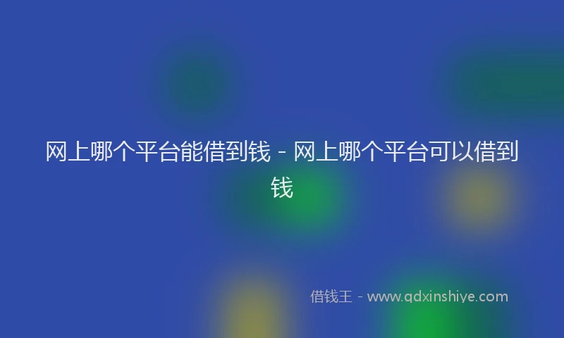 网上哪个平台能借到钱 - 网上哪个平台可以借到钱