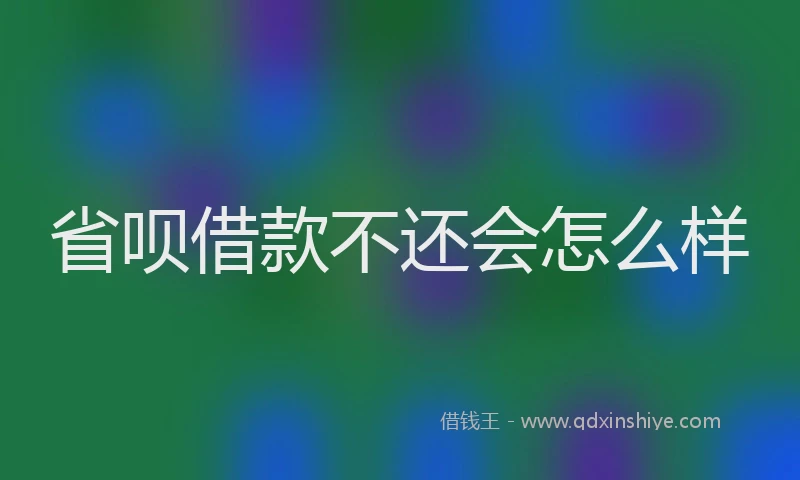 省呗借款不还会怎么样