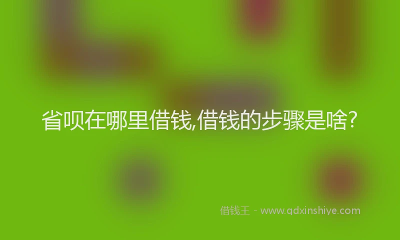 省呗在哪里借钱,借钱的步骤是啥?