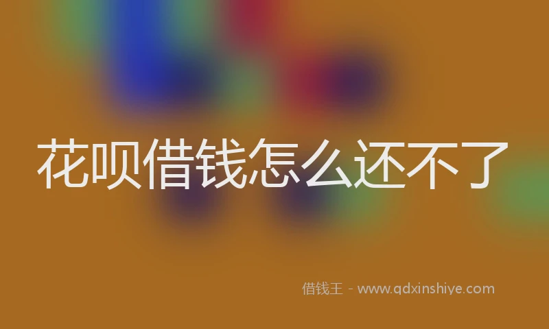 花呗借钱怎么还不了